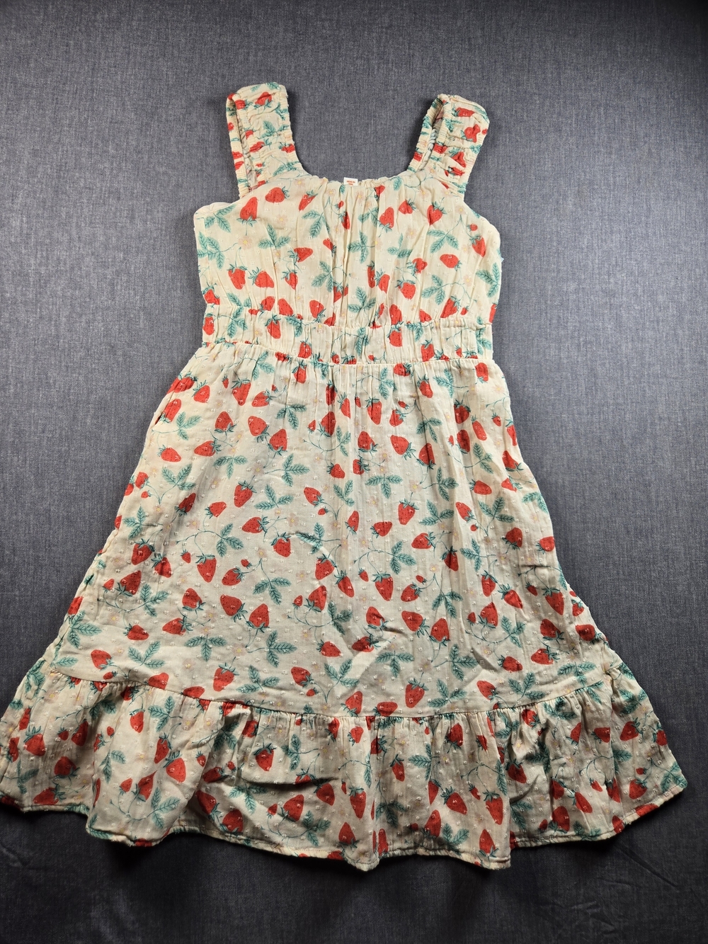 Cat & Jack Cream Sundress with Red Strawberry Print